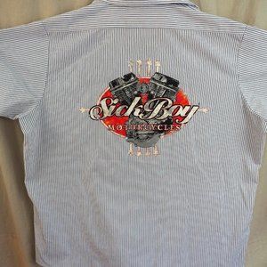 Motorcycle Button Down Casual Mechanic Shirt